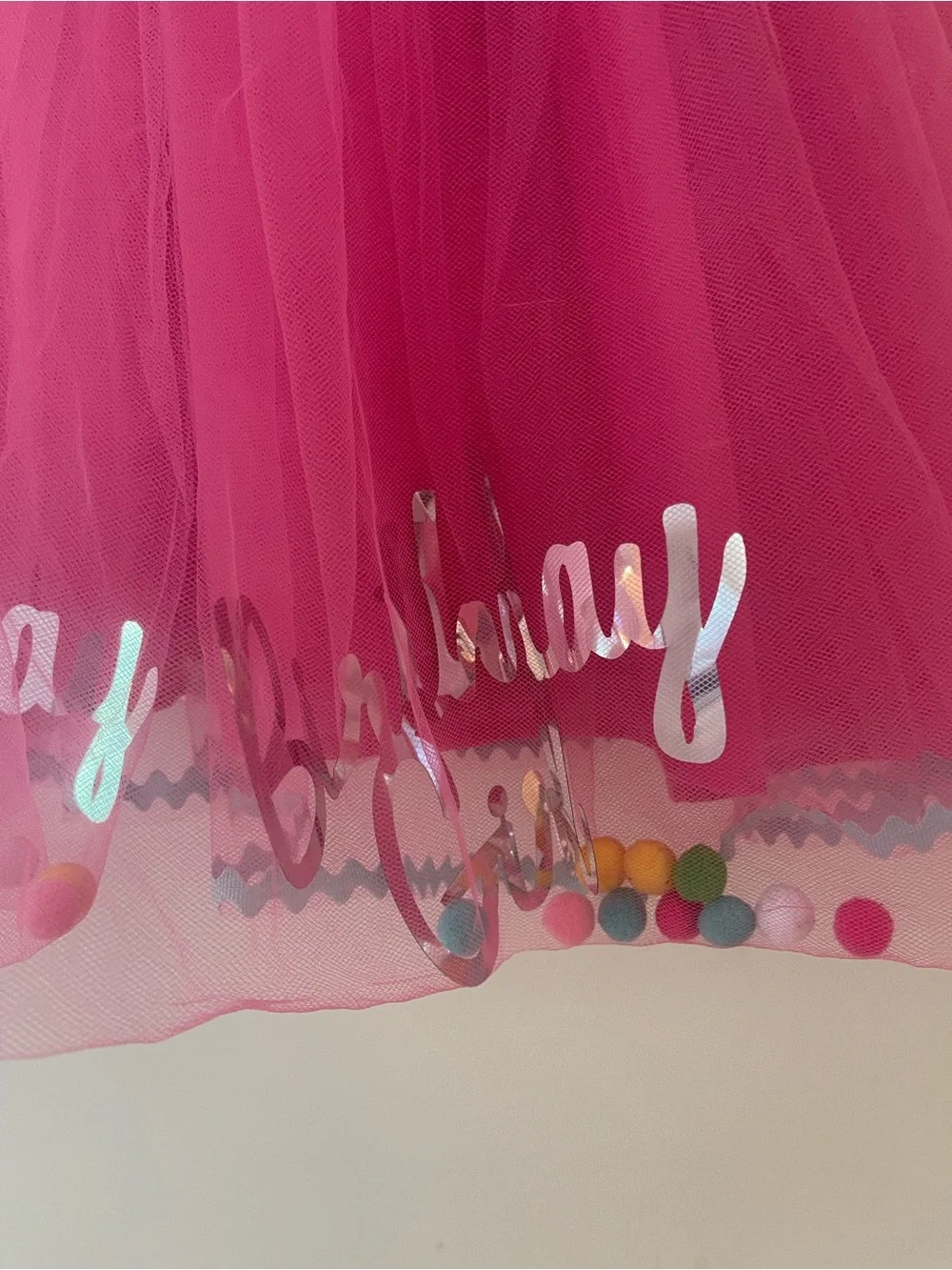 MUD PIE VGUC Hot Pink Tulle Confetti Birthday Girl Dress